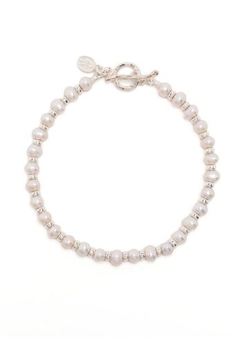 DOWER AND HALL Timeless Pearl Halo Armband - Weiß