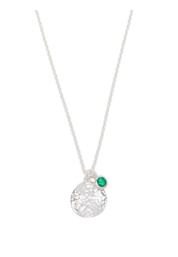 DOWER AND HALL green garnet pendant necklace - Silber