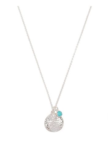 DOWER AND HALL turquoise-embellished pendant necklace - Silber