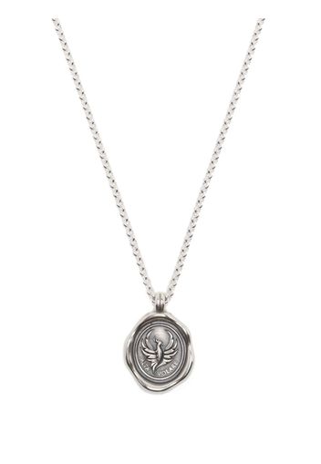 DOWER AND HALL Phoenix-bird talisman necklace - Silber