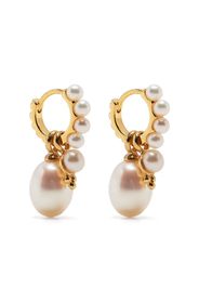 DOWER AND HALL timeless pearl hoops set - Silber