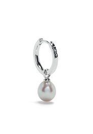 DOWER AND HALL pearl pendant hoop earring - Silber