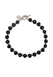 DOWER AND HALL beaded T-bar fastening bracelet - Schwarz