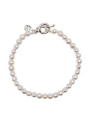 DOWER AND HALL T-bar fastening pearl bracelet - Weiß