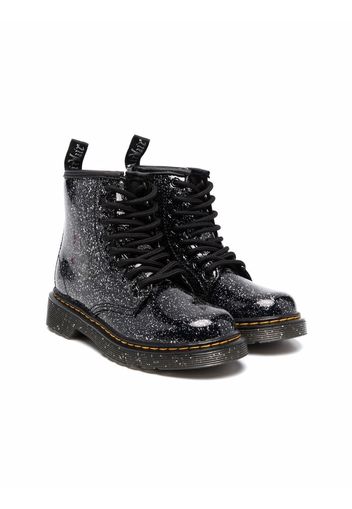 Dr. Martens Kids 1460 Stiefel in Glitzeroptik - Schwarz