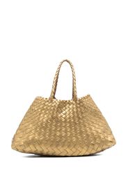 DRAGON DIFFUSION Santa Croce interwoven tote bag - Gold