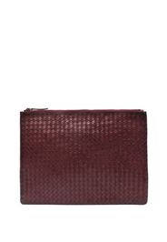 DRAGON DIFFUSION A4 handwoven leather pochette - Rot