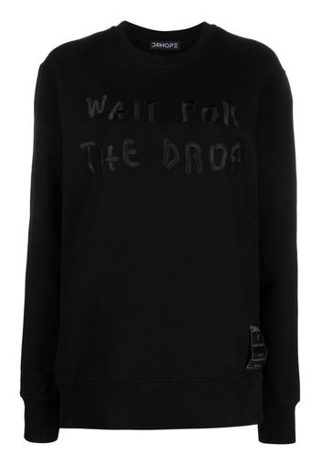 DRHOPE embroidered long-sleeve cotton sweatshirt - Schwarz