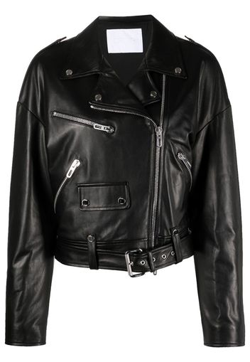 Drome lambskin cropped jacket - Schwarz