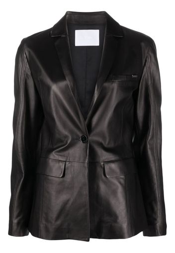 Drome single-breasted polished-finish jacket - Schwarz