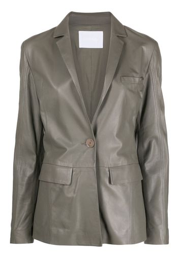 Drome single-breasted leather blazer - Grün