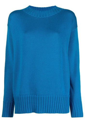 Drumohr ribbed-trim merino jumper - Blau