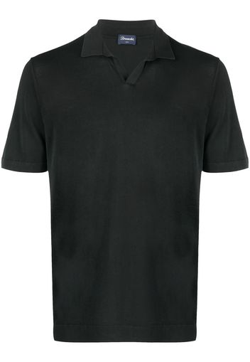 Drumohr V-neck polo shirt - Schwarz