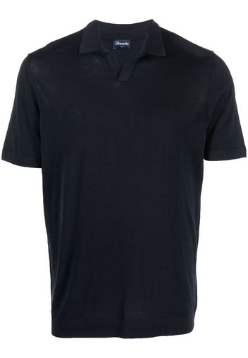 Drumohr open-collar polo shirt - Blau