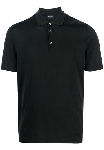 Drumohr button-placket polo shirt - Schwarz