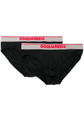 Dsquared2 2er-Set Slips mit Logo - Schwarz