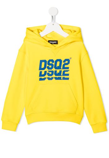 Dsquared2 Kids Kapuzenpullover mit Logo-Print - Gelb