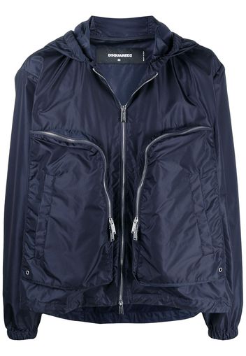 Dsquared2 Leichte Jacke mit Oversized-Taschen - Blau