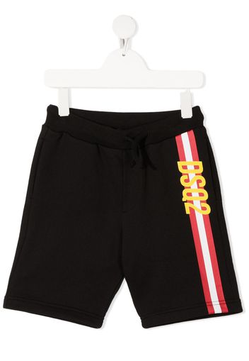 Dsquared2 Kids Shorts mit Logo-Streifen - Schwarz