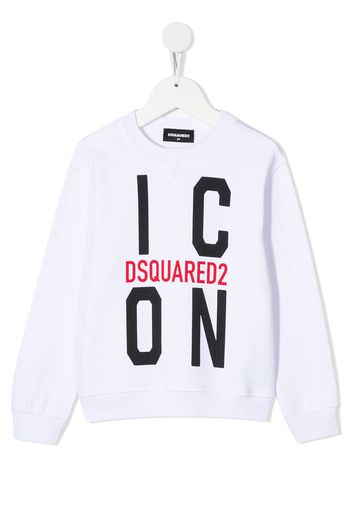 Dsquared2 Kids Sweatshirt mit "Icon"-Print - Weiß