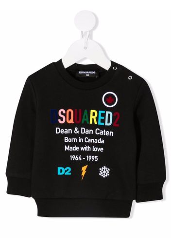Dsquared2 Kids Sweatshirt mit Logo-Print - Schwarz