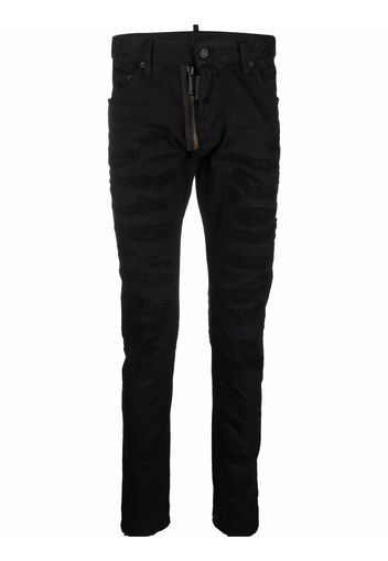 Dsquared2 Skinny-Jeans mit Logo-Print - Schwarz