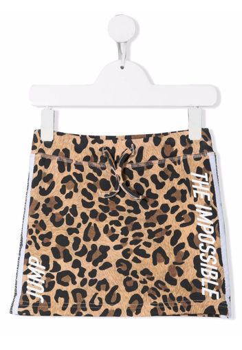 Dsquared2 Kids The Impossible Jump Rock mit Leo-Print - Braun