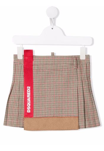 Dsquared2 Kids Faltenrock mit Logo-Print - Nude