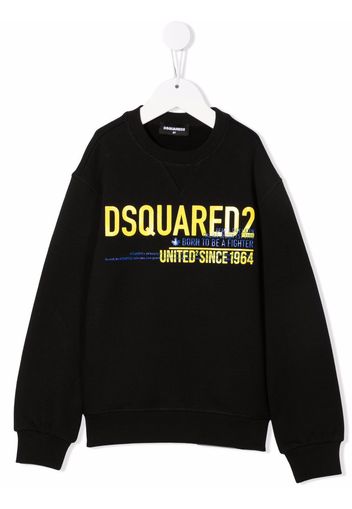 Dsquared2 Kids logo-print cotton sweatshirt - Schwarz