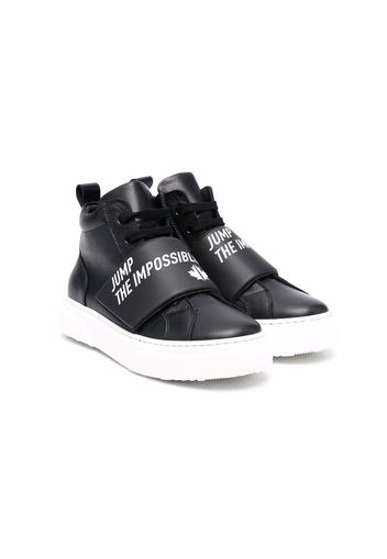 Dsquared2 Kids High-Top-Sneakers mit Logo-Print - Schwarz