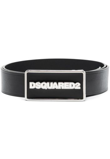 Dsquared2 DSQ2 LOGO BUCKLE BELT BLACK - Schwarz