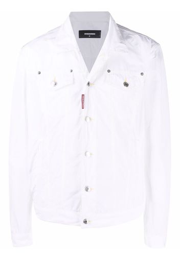 Dsquared2 logo-patch button-fastening jacket - Weiß