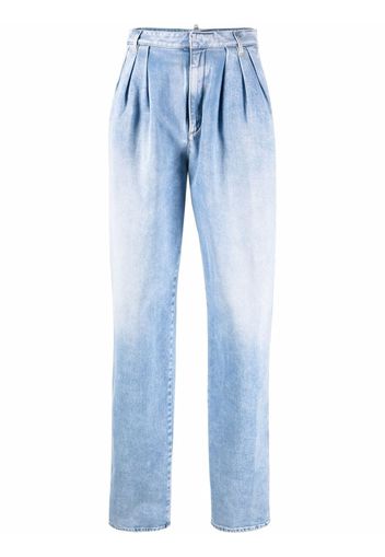 Dsquared2 high-waisted boxy jeans - Blau