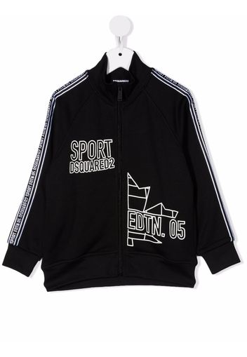 Dsquared2 Kids logo-print zipped jacket - Schwarz