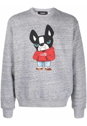 Dsquared2 Sweatshirt mit grafischem Print - Grau