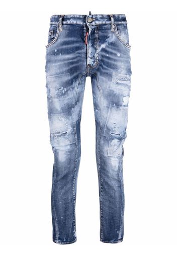 Dsquared2 Skinny-Jeans im Distressed-Look - Blau