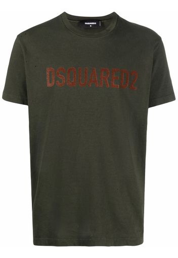 Dsquared2 T-Shirt mit Logo-Print - Grün