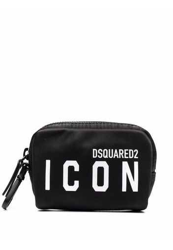 Dsquared2 logo-print make-up bag - Schwarz