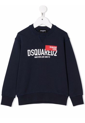 Dsquared2 Kids logo-print long-sleeve sweatshirt - Blau