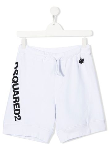 Dsquared2 Kids TEEN logo-print track shorts - Weiß