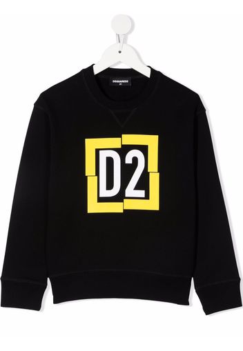 Dsquared2 Kids logo-print crew neck sweatshirt - Schwarz
