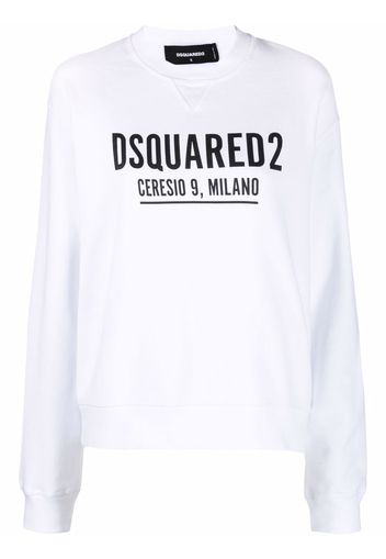 Dsquared2 Sweatshirt mit Rundhalsausschnitt - Weiß