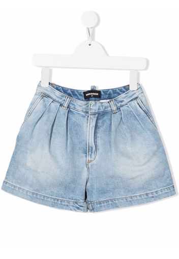 Dsquared2 Kids flared denim shorts - Blau