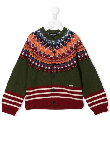 Dsquared2 Kids Cardigan mit Knopfleiste - Grün