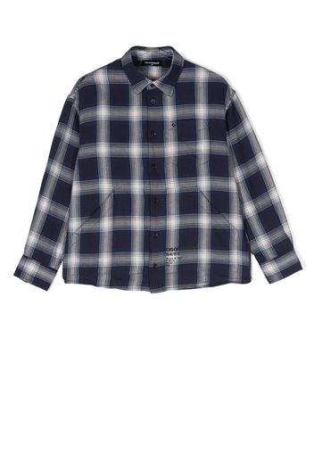 Dsquared2 Kids check-print cotton shirt - Blau