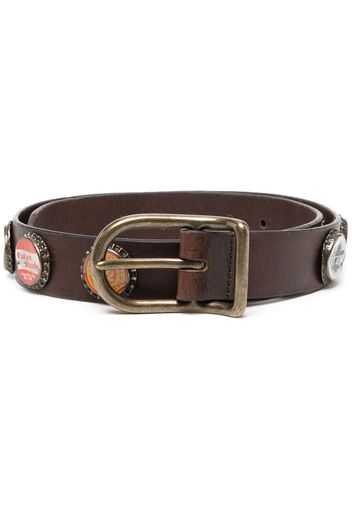 Dsquared2 bottle-top leather belt - Braun