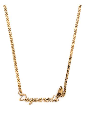 Dsquared2 Hadwriting-charm chain necklace - Gold