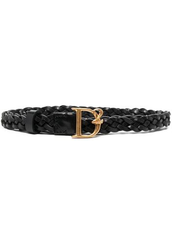 Dsquared2 braided logo buckle belt - Schwarz