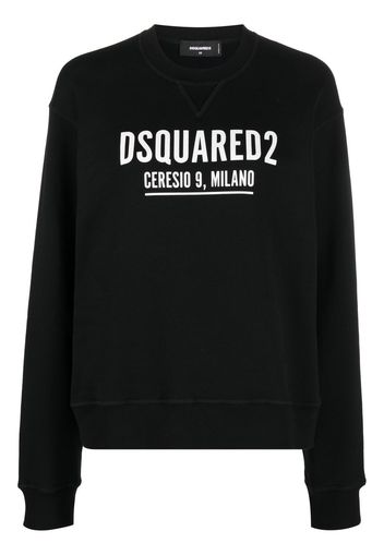 Dsquared2 logo-print crew-neck sweatshirt - Schwarz