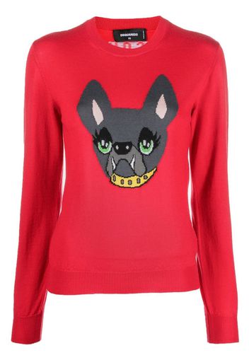 Dsquared2 Icon Dog knitted jumper - Rot